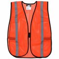 Mcr Safety Garments, Poly, Mesh Safety Vest, 1 Silver Stripe, One Size, 12PK V211SR